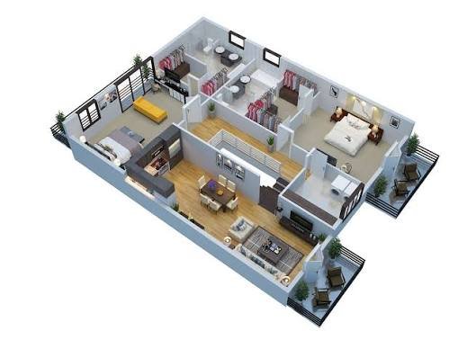 2 BHK Floor Plan